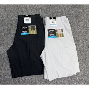 NWT Callaway Mens 32 Performance Opti-Dri Golf Shorts Lot Of 2 Black & Gray